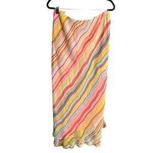 Cato Multicolor Striped Maxi Skirt